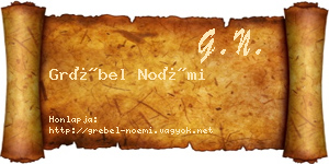 Grébel Noémi névjegykártya